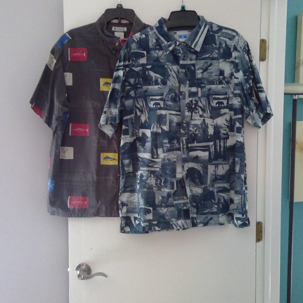 2- Columbia Button down shirts - Size Large  WHAT A DEAL!